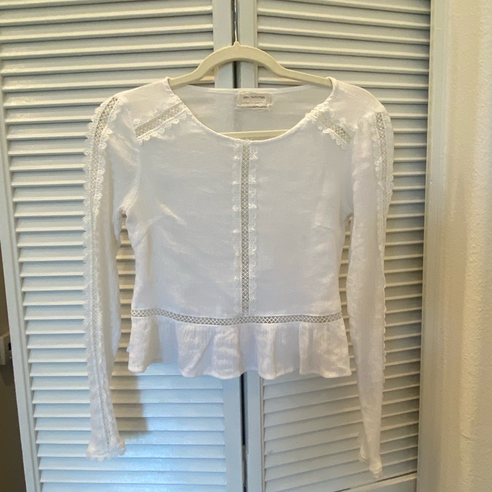Urban Outfitters White Lace Top Size XS - Picture 5 of 13